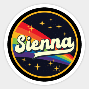 Sienna // Rainbow In Space Vintage Style Sticker